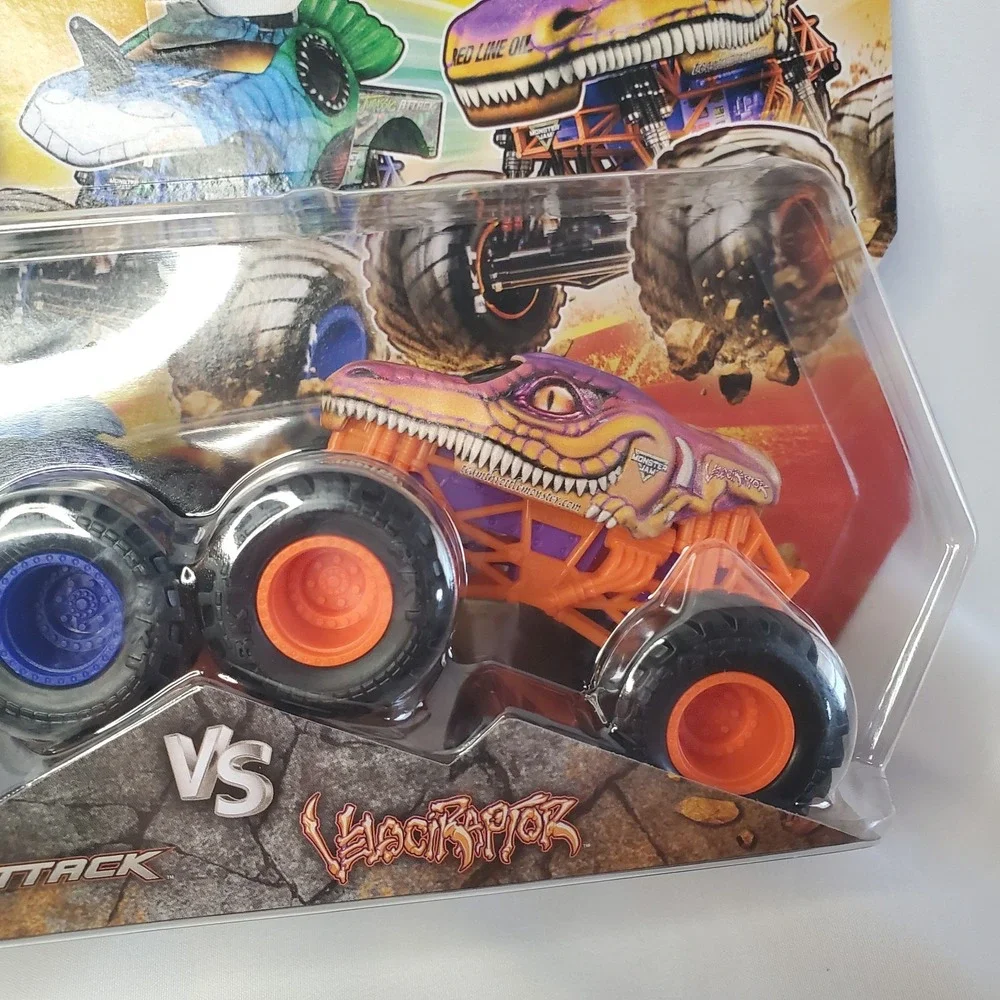 2026 Monster Jam Trucks JURASSIC ATTACK Vs VELOCIRAPTOR 2 Pack Series 36